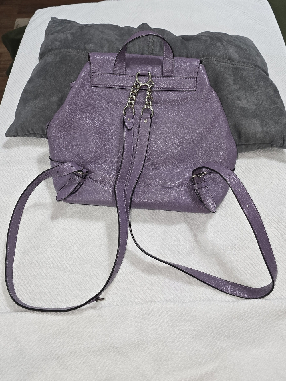 Coach Lavender Pebbled Leather Backpack - Picture 3 of 6